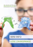 Mini Info lose Zahnspange bunte Platte